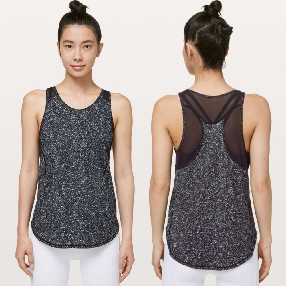 Lululemon Sculpt Tank II Breathable Lightweight Mesh in Diffuse Starlight Sz 4